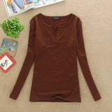 V-Neck Slim Knitted Long Sleeve