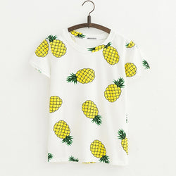 Pineapple Print Short Sleeve