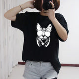 Animal 3D DJ Cat Print Shirt