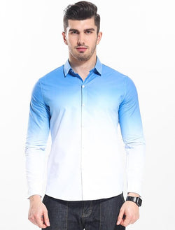 White Gradient Design Long Sleeve