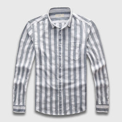 Social Linen Stripe Long Sleeve