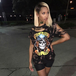 3D Burning Flowers Short Sleeve