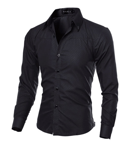 Solid Soft Men Shirt Long Sleeve