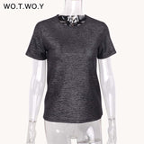 Summer Shiny Basic T-Shirt