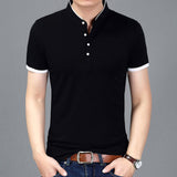 Solid Color Slim Fit Short Sleeve