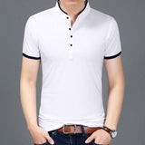 Solid Color Slim Fit Short Sleeve